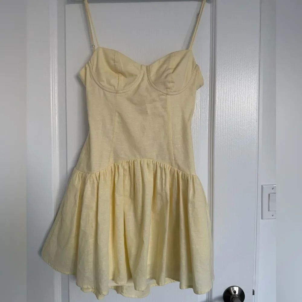 Cotton Candy LA Yellow Spaghetti Strap Dress.